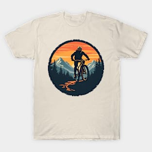 Mountain Biking Adventure Silhouette T-Shirt
